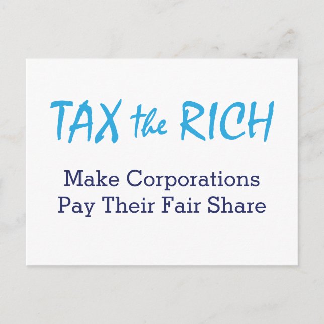 Carte Postale Taxes sur les riches (Devant)