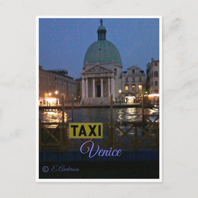 Carte Postale Taxi aquatique Venise, Italie (Devant)