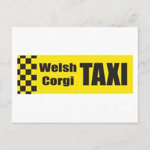 Carte Postale Taxi Welsh Corgi