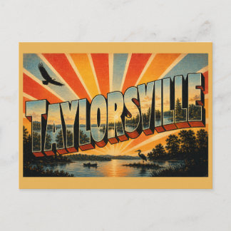 Carte Postale Taylorsville Kentucky Lac Boisée Art de la faune
