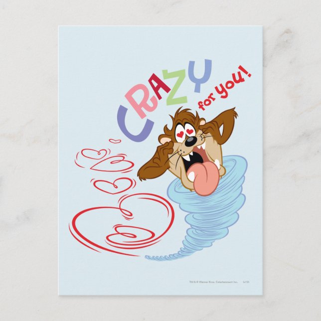Carte Postale TAZ™ Crazy pour vous ! (Devant)