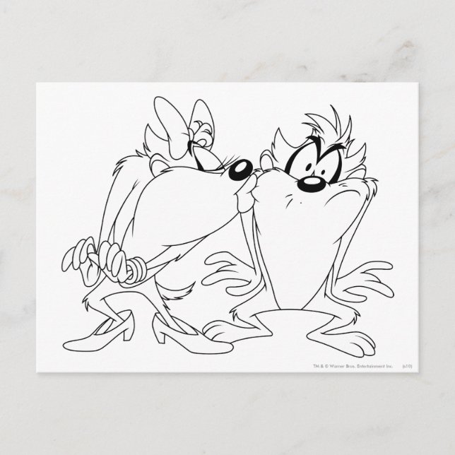 Carte Postale TAZ™ et fille (Devant)