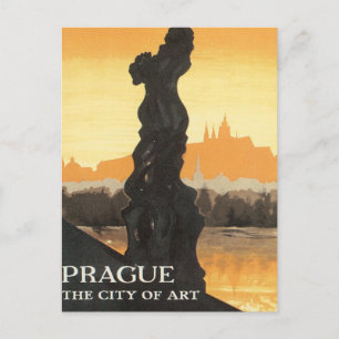 Carte Postale Tchécoslovaquie vintage de Prague
