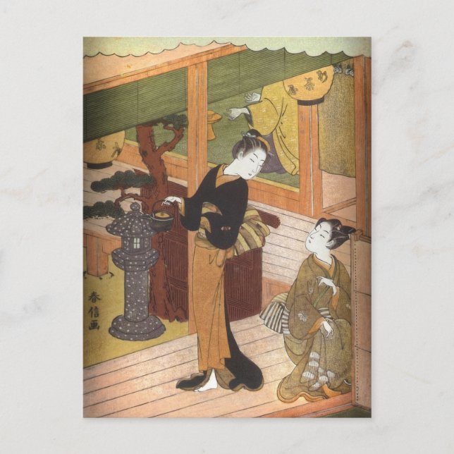 Carte Postale Tea House par Harunobu (Devant)