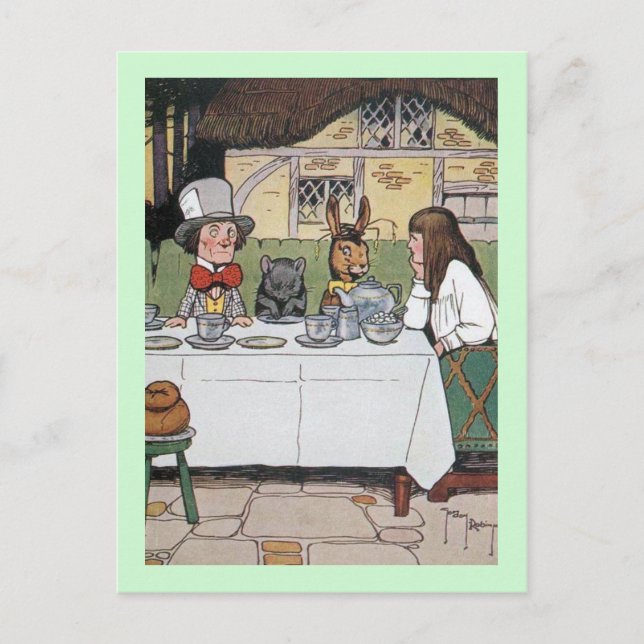 Carte Postale Tea Party de Mad Hatter (Devant)