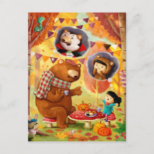 Carte Postale Tea Party d'Halloween