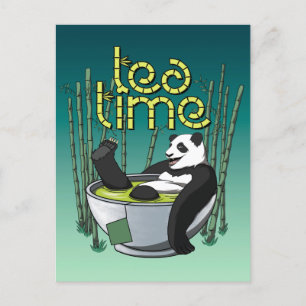 Carte Postale Tea Time Panda
