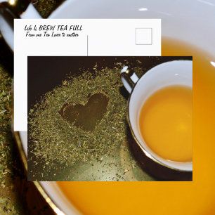 Carte Postale Teacup et Tea Feuilles Heart Photographie