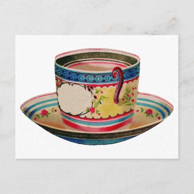 Carte Postale teacup vintage (Devant)