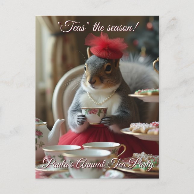 Carte Postale "Teas" l'invitation de la saison (Devant)
