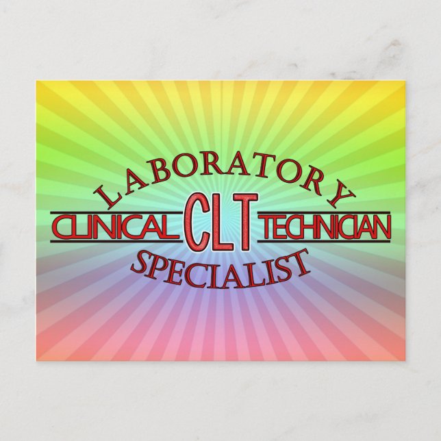 CARTE POSTALE TECHNICIEN DE LABORATOIRE CLINIQUE DE CLT SPÉCIALI (Devant)