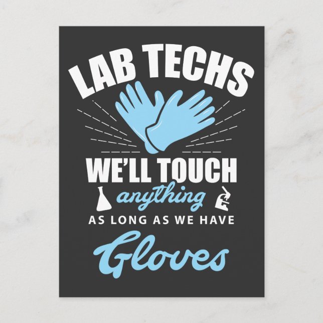 Carte Postale Technicien de laboratoire Funny Laboratoire Semain (Devant)