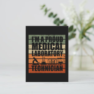 Carte Postale Technicien de laboratoire médical vintage rétro