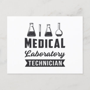 Carte Postale Technicien de laboratoire Médicale Funny Lab Tech 