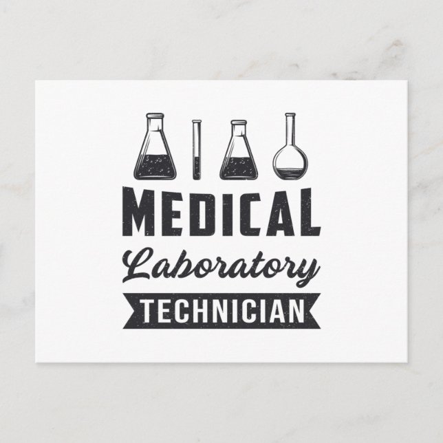 Carte Postale Technicien de laboratoire Médicale Funny Lab Tech  (Devant)