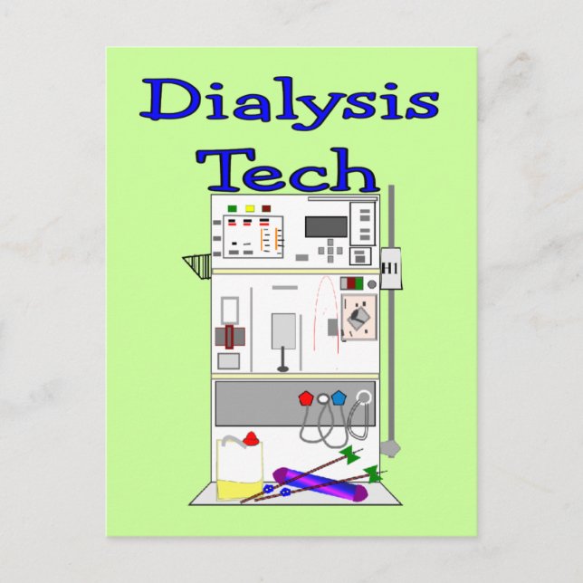 Carte Postale Technicien en dialyse - Conception de machine Fres (Devant)