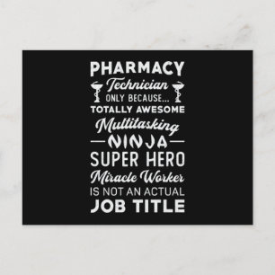 Carte Postale Technicien en pharmacie Tech Médecine Héros Pharma