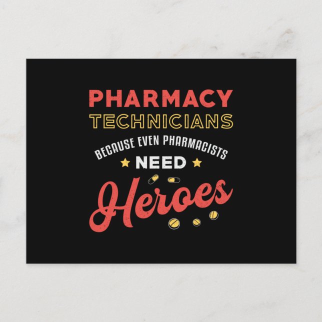 Carte Postale Techniciens en pharmacie Technicien Technicien Pha (Devant)