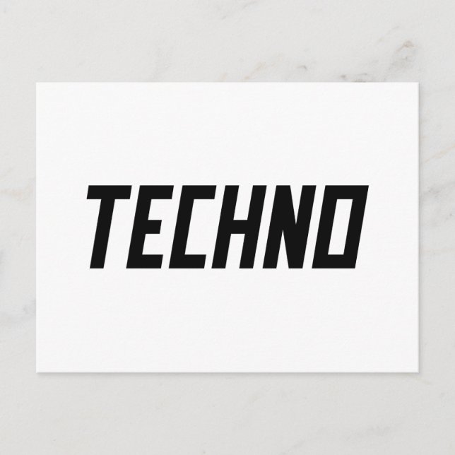 Carte Postale TECHNO Music (Devant)