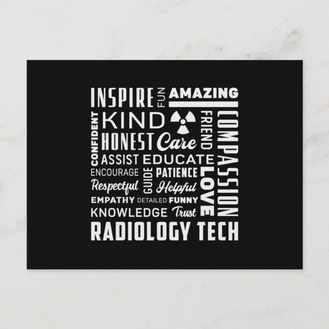 Carte Postale Technologue en radiologie Rad Tech X-Ray (Devant)