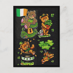 Carte Postale Teddy Bear Collection St. Patrick's Day