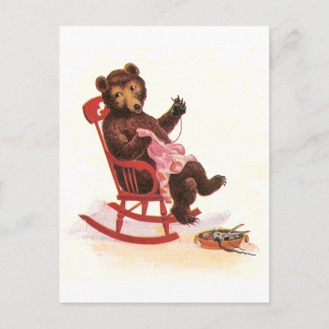 Carte Postale Teddy Bear Met Des Vêtements (Devant)