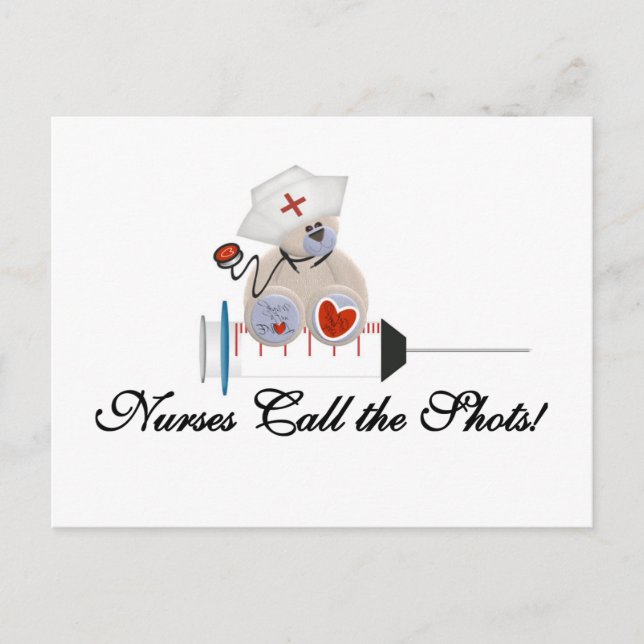 Carte Postale Teddy Bear Nurses Call the Shots T-shirts and Gift (Devant)