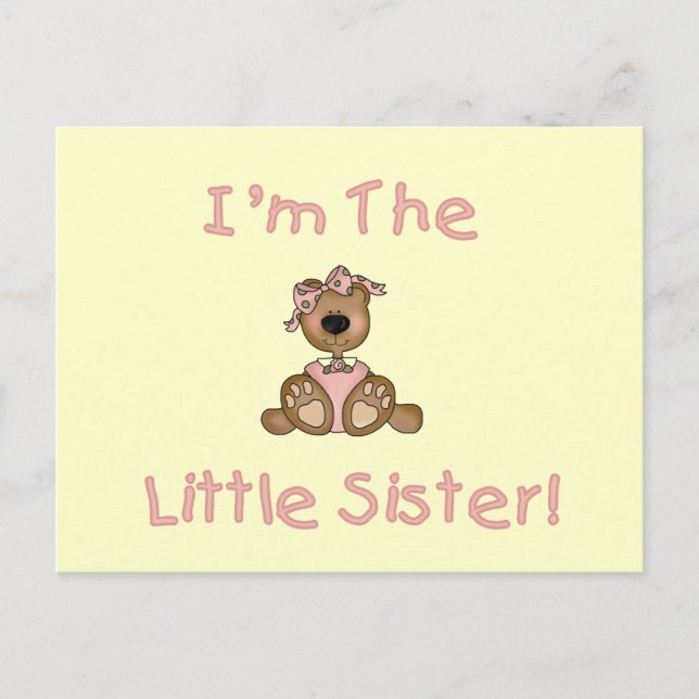 Carte Postale Teddy Bear Petite Soeur T-shirts et cadeaux (Devant)