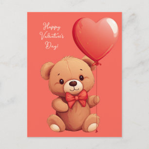 Carte Postale Teddy d'amour du texte personnalisé