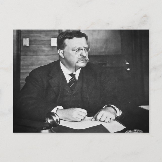 Carte Postale Teddy Roosevelt à l'oeuvre en 1912 (Devant)