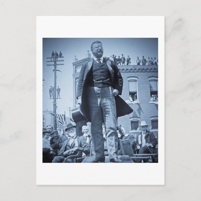 Carte Postale Teddy Roosevelt Le Bull Moose Speaks 1905 (Devant)
