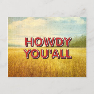 Carte Postale TEE Howdy Vous tous