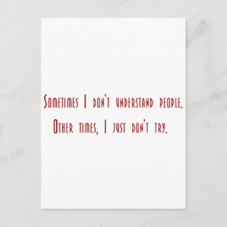 Carte Postale Tee - shirts sarcastiques pour les gens sarcastiqu