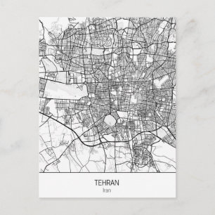 Carte Postale Téhéran minimaliste Iran
