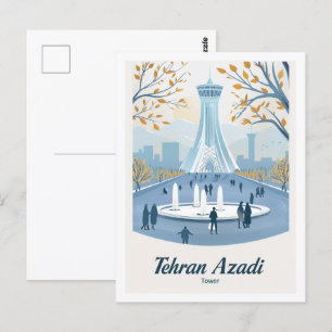Carte Postale Tehran Azadi Tower Iran Vintage voyage Place