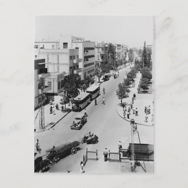 Carte Postale Tel Aviv au début des années 30 (Devant)