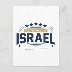 Carte Postale Tel Aviv Israël Conception de Typographie Urbaine