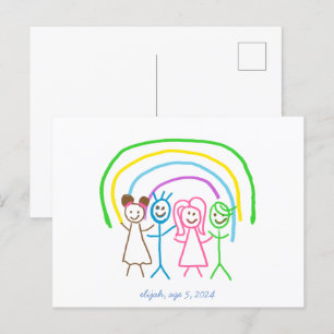 Carte Postale Télécharger des enfants Dessiner Transformer des e