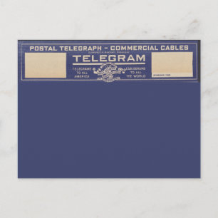 Carte Postale Télégramme postal Vintage