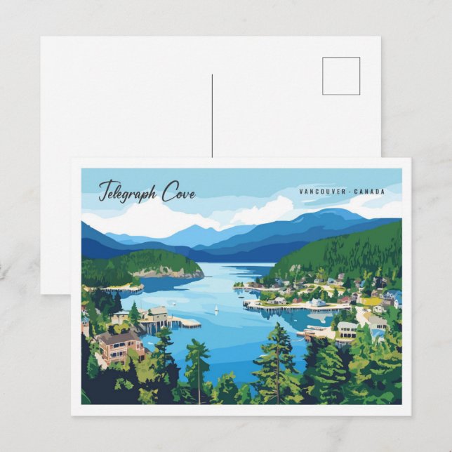 Carte Postale Telegraph Cove Vancouver Canada Travel (Devant / Derrière)