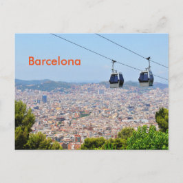 Carte Postale Téléphériques (funiculaires) à Barcelone