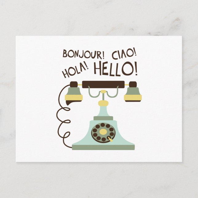 Carte Postale Téléphone français (Devant)