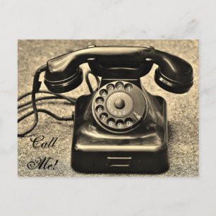 Carte postale Téléphone rotatif rétro vintage Appe
