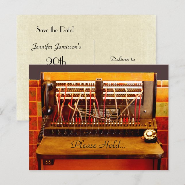 Carte postale téléphonique pour une fête d'anniver (Devant / Derrière)