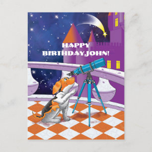 Carte Postale télescope pour chiens