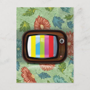 Carte Postale Télévision CRT vintage ancienne