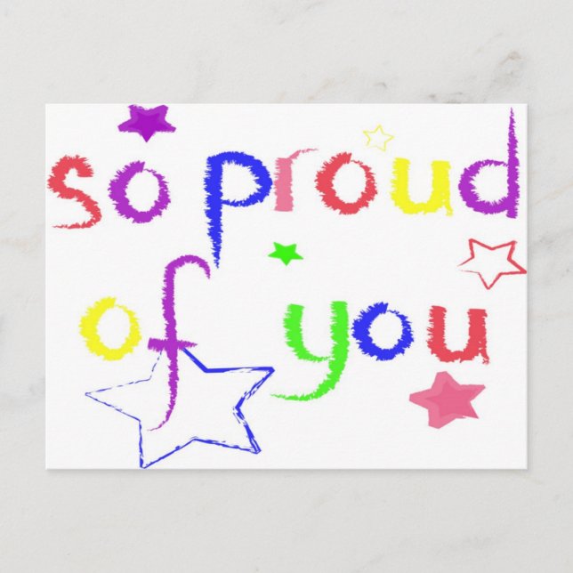 Carte Postale Tellement fier de toi (Devant)