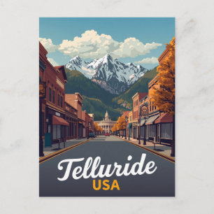 Carte Postale Telluride Colorado Main Street Montagne