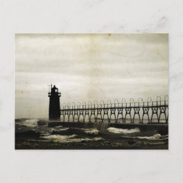 Carte Postale Température du phare de South Haven Michigan