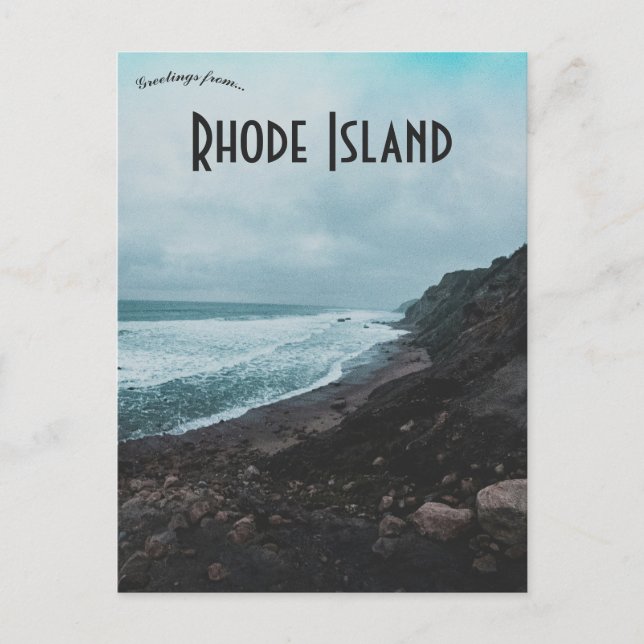 Carte Postale Température sur Block Island Rhode Island (Devant)